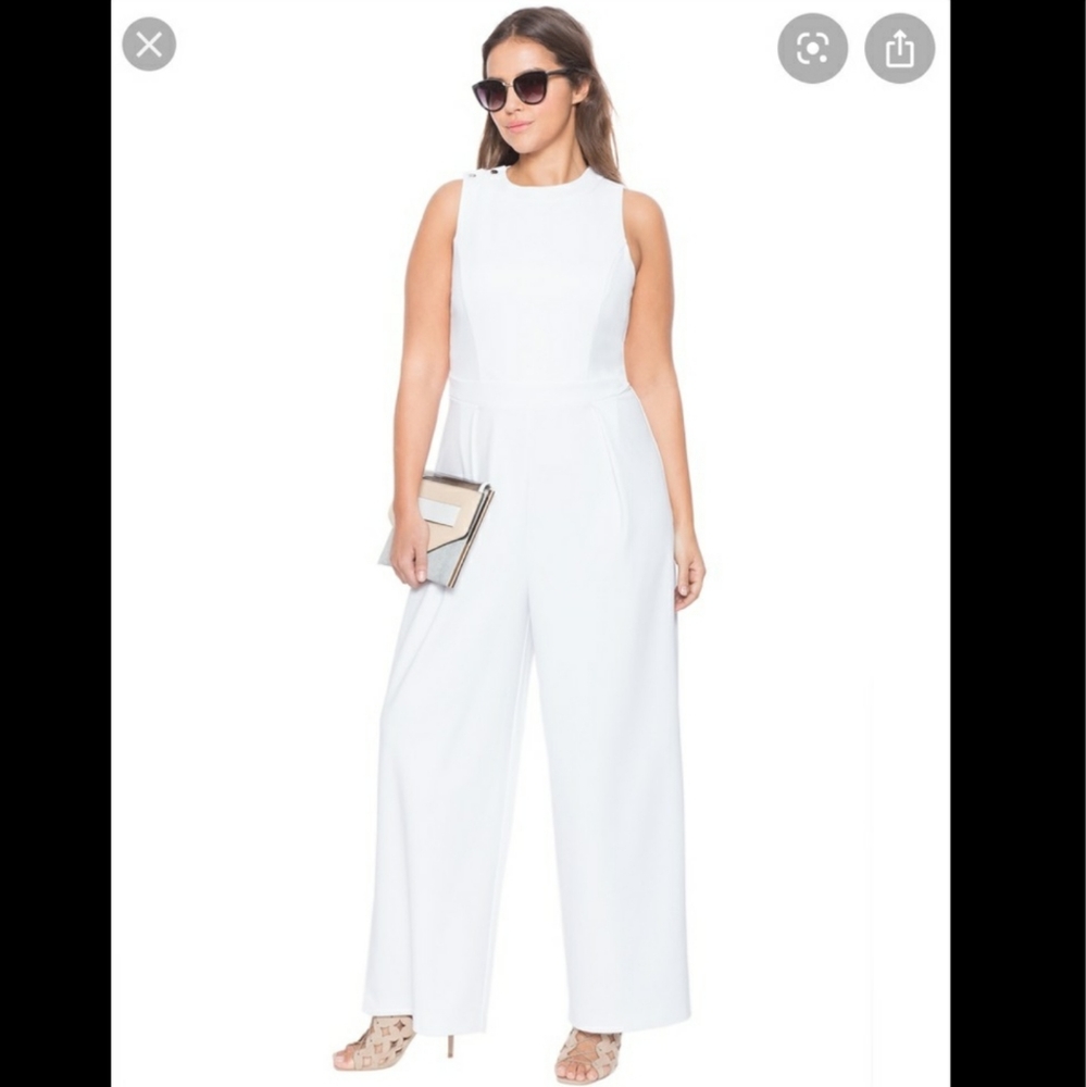 Eloquii lace up back jumpsuit